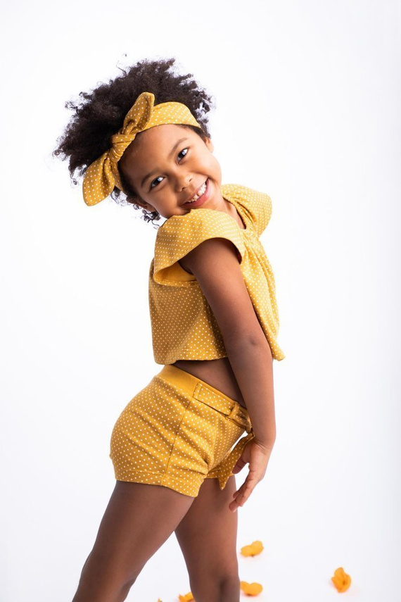 176064 Michalina Opaska niemowlęca Nicol - musztardowy