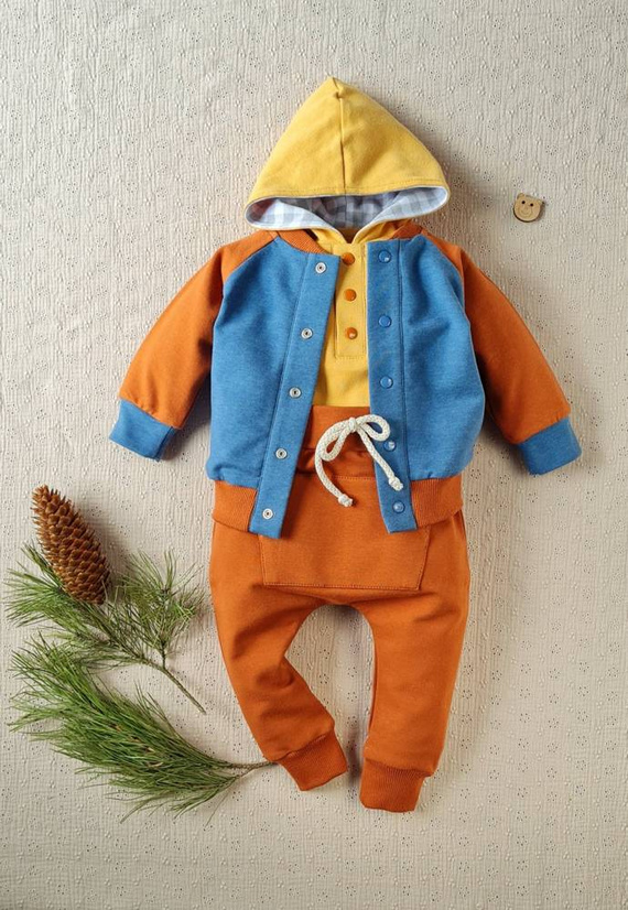 Bluza dresowa 2817 Jack Marija - brąz/turkus