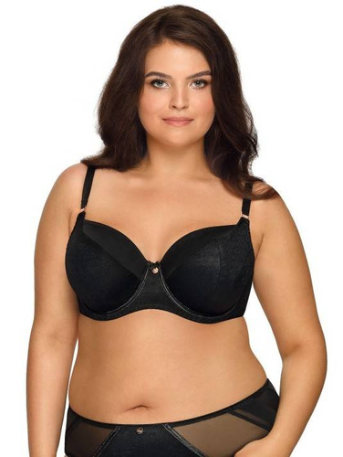 Biustonosz usztywniany full cup 1920 Ava - czarny