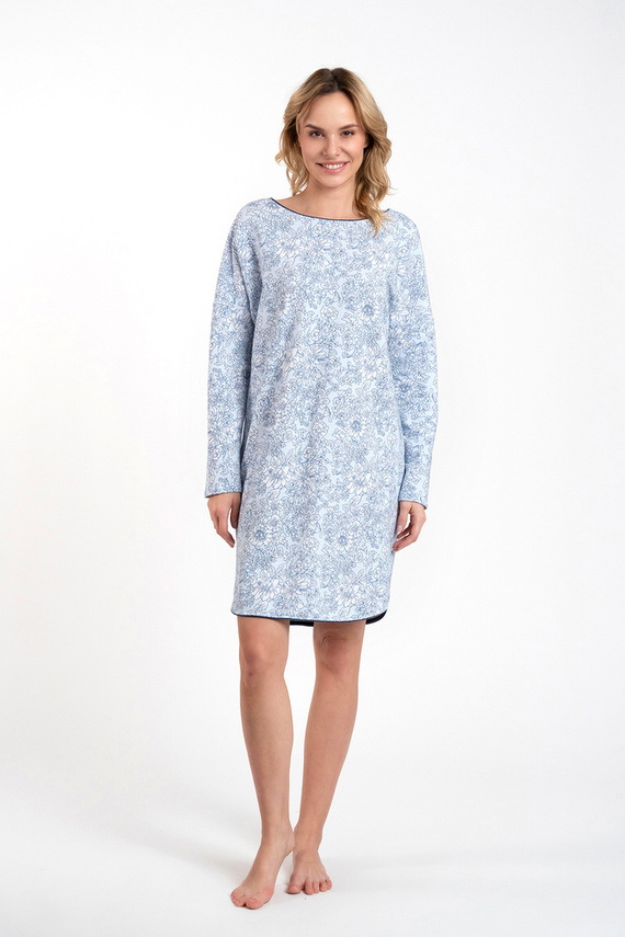 Koszula nocna damska Gracjela Italian Fashion - druk niebieski