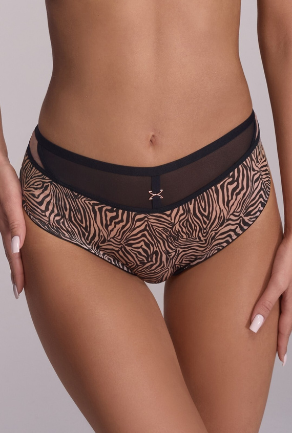 Ava 2192/B Tiger Braziliany – zmysłowe figi z tygrysim motywem i koronką
