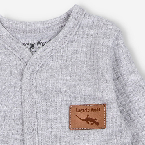 Lagarto Verde Pajacyk z dzianiny prążkowej - szary