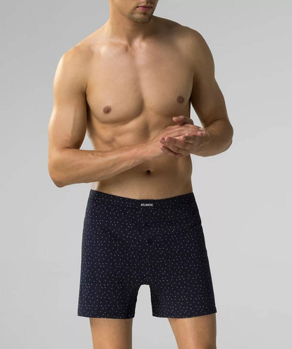 Bokserki męskie 2MBX-061  Atlantic granatowy szary