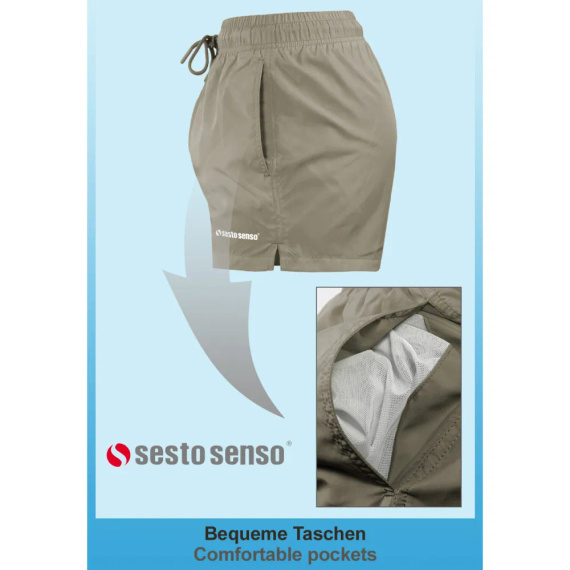 Szorty kąpielowe SZ2408 Sesto Senso khaki