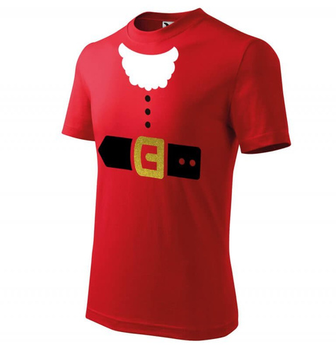 Koszulka dziecięca świąteczna "Mikołaj" Moocha czerwony 