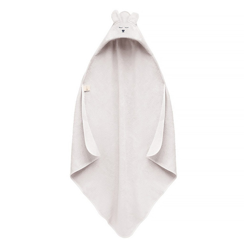 Niemowlęce okrycie kąpielowe z uszami Yosoy - natural 