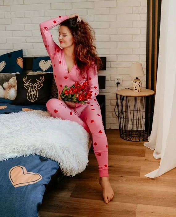 Kombinezon damski 24 Serca Bonamera różowy