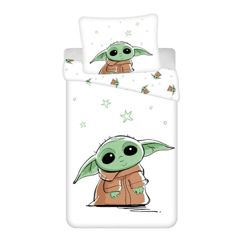 Pościel dziecięca bawełniana Star Wars Baby Yoda Jerry Fabrics 