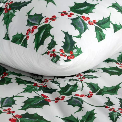 Pościel świąteczna liście z mikrowłókna Eurofirany
