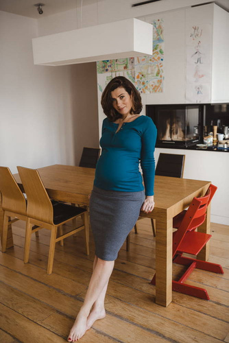 Bluzka ciążowa i do karmienia Tummy Milk&Love poseidon