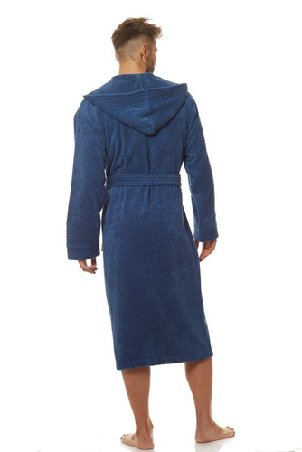 2104 Szlafrok Męski Frotte L&L - navy 