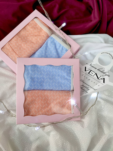 Figi damskie VF-2 z niskim stanem 2-pak Vena niebieski/łososiowy