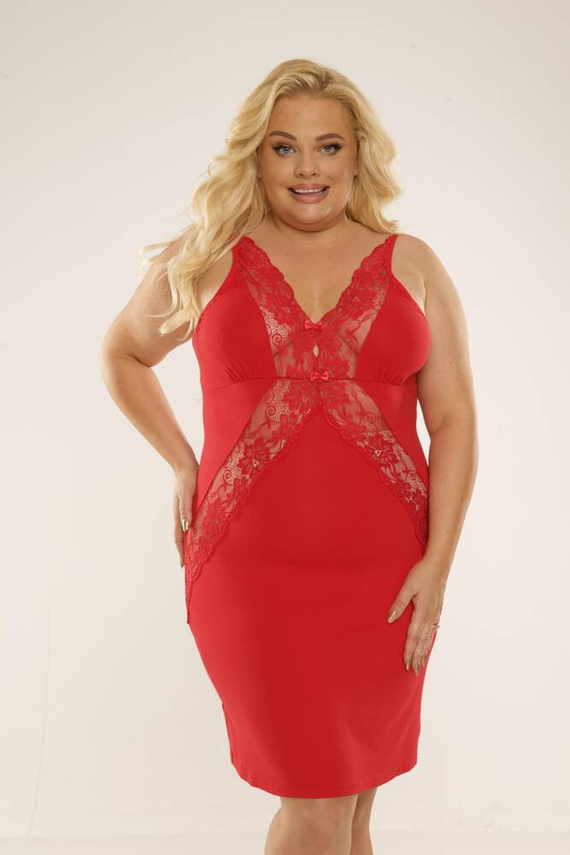 879 Agnes Koszula nocna Forex - czerwony