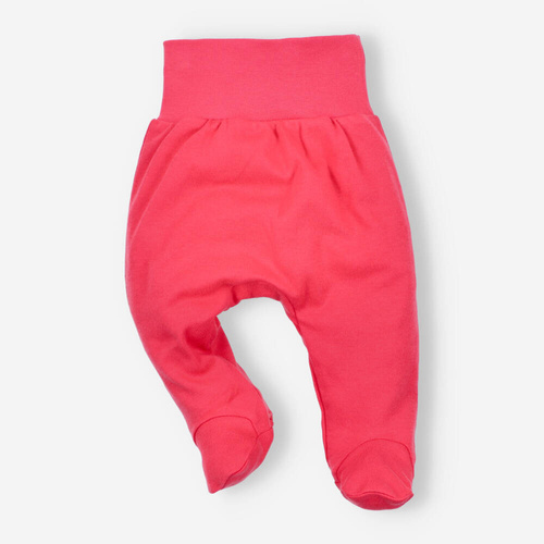 Półśpiochy z bawełny organicznej Kolorowy Las Nini malinowy 