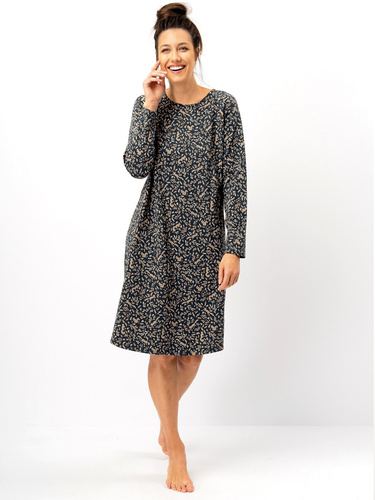 Koszula nocna Key LND 707 – bawełniana, długi rękaw, klasyczny fason