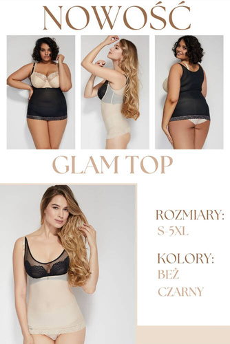 Koszulka modelująca Glam Top Mitex beżowy