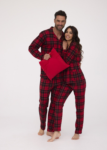 Piżama męska rozpinana 905/277 Cornette czerwony