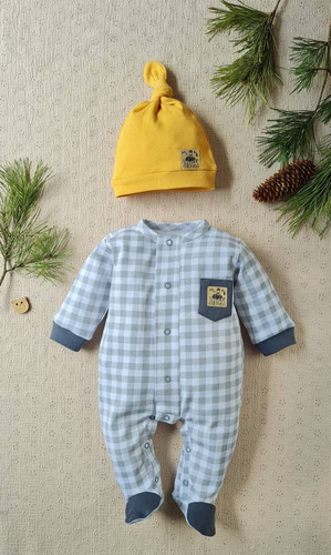 Pajac niemowlęcy 287 Jack Marija - kratka