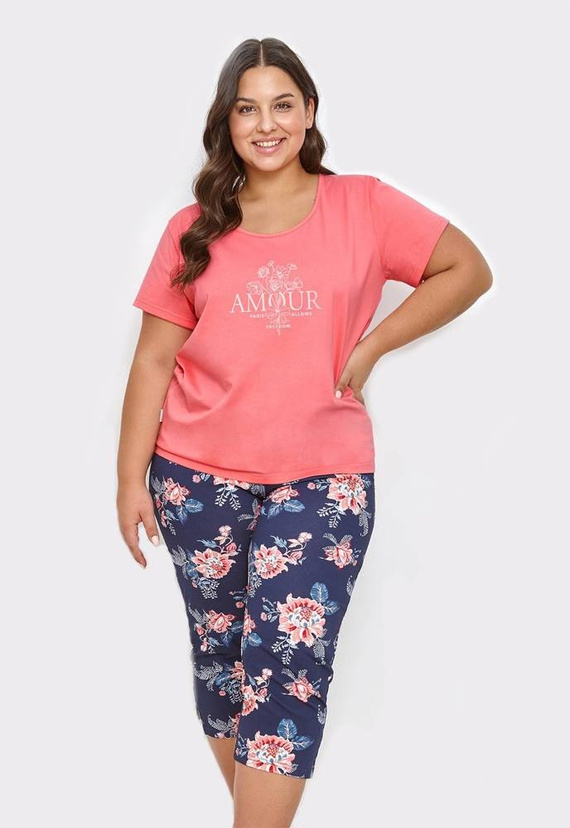 Piżama Damska 2884 Joyce TARO-koralowy