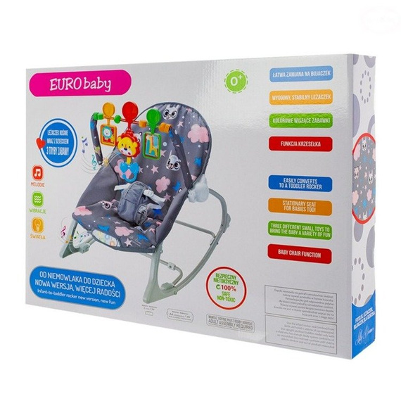 Leżaczek Little Forest Eurobaby purple