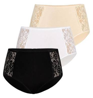 Wielopak figi z wysokim stanem Loren Teyli - czarny/biały/beżowy