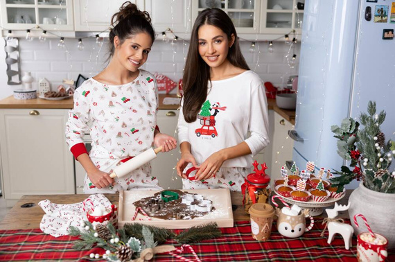 Piżama damska Samantha Sensis - ecru