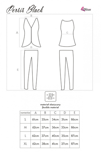 Piżama damska Persis Black 90042-1 LivCo Corsetti Fashion