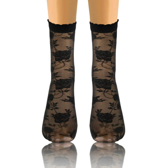 Skarpetki damskie Sesto Senso wzór 010 róże