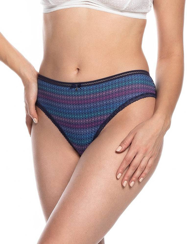  Figi Damskie L-1572 BI A'2 Lama granatowy