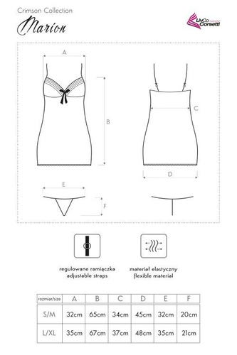 Komplet dwuczęściowy Marion LC 90255 LivCo Corsetti Fashion