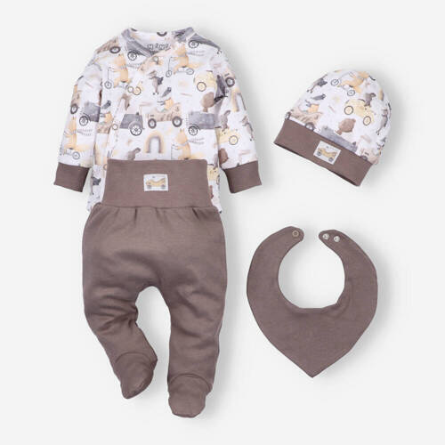 Komplet niemowlęcy z bawełny organicznej Sweets Koala Nini beżowy