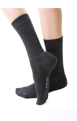 Art.130 półfrotte Merino Wool Skarpety Steven - 001 grafitowy 