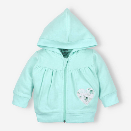 Bluza dresowa Aromatyczne listki Nini turkusowy