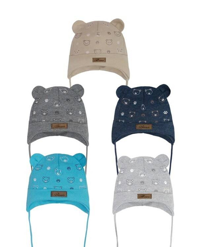 Czapka chłopięca 48-021 AJS mix-kolor