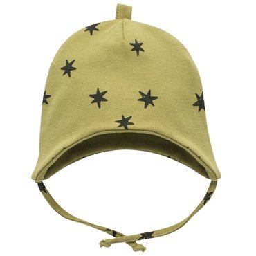 "Stay Green" Wiązana Czapka Pinokio -  zielony druk