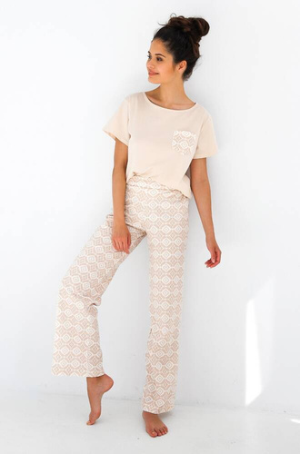 Piżama damska Genesis Sensis - jasny beżowy