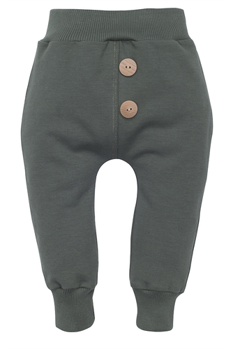 Spodnie niemowlęce dresowe "ROSES" Makoma khaki