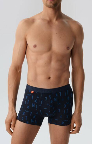 Bokserki męskie 3MH-182 A'3 Atlantic - niebieski - granatowy