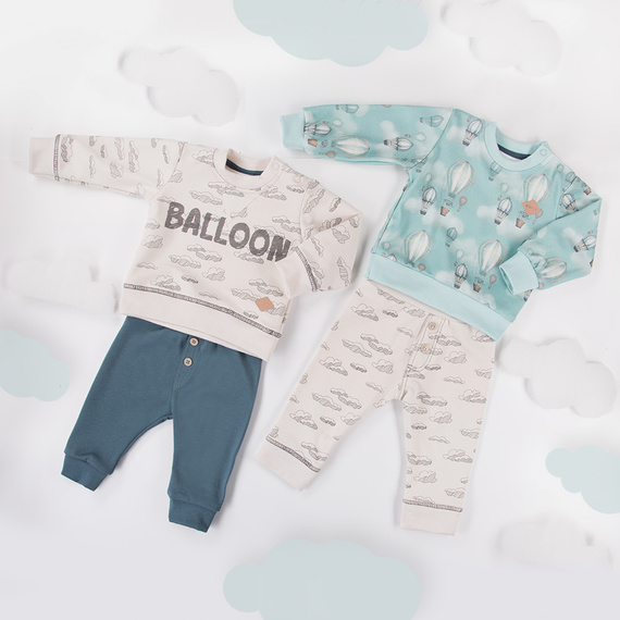 Bluza chłopięca Balloons Eevi- beż druk