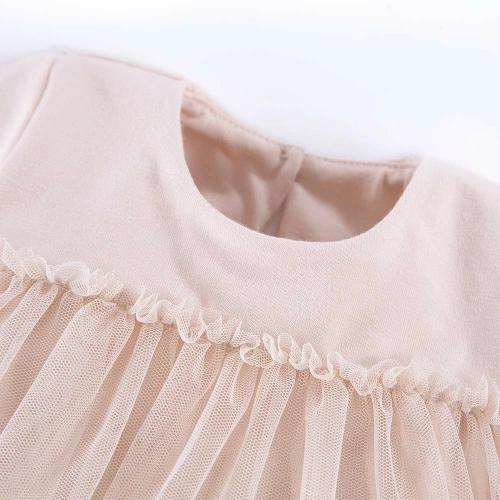 Sukienka tiul z długim rękawem Ceremony Eevi - beżowy