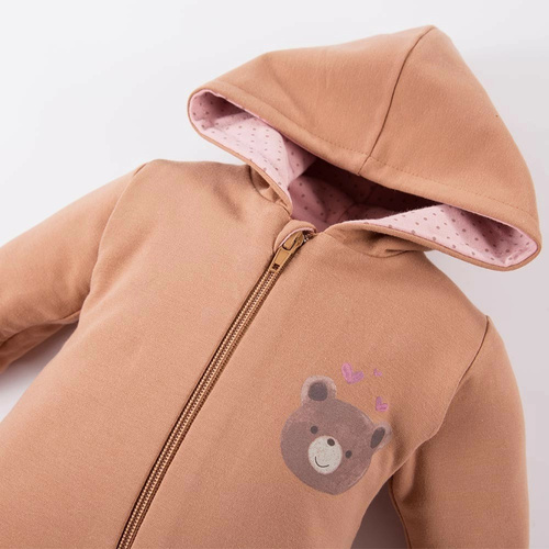 Kombinezon z kapturem kombinezon Hearts & Bears Eevi - beżowy