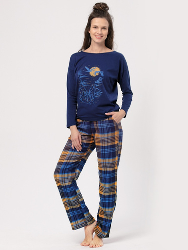 Piżama Damska LNS 937 Key - granatowy