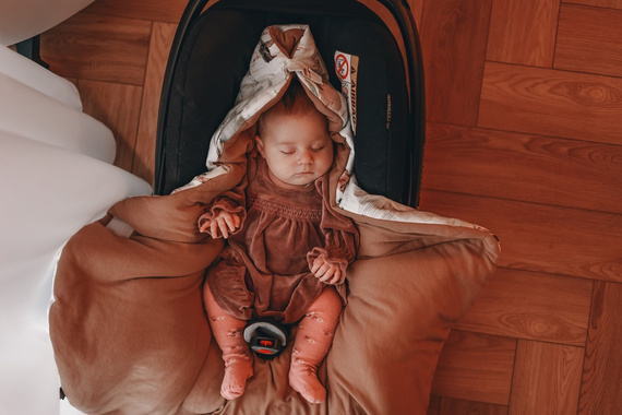 Kocyk do fotelika cotton Sawanna Makaszka