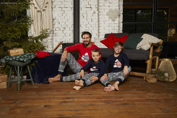 Piżama dziecięca długi rękaw, spodnie Arktyka Italian Fashion - granat