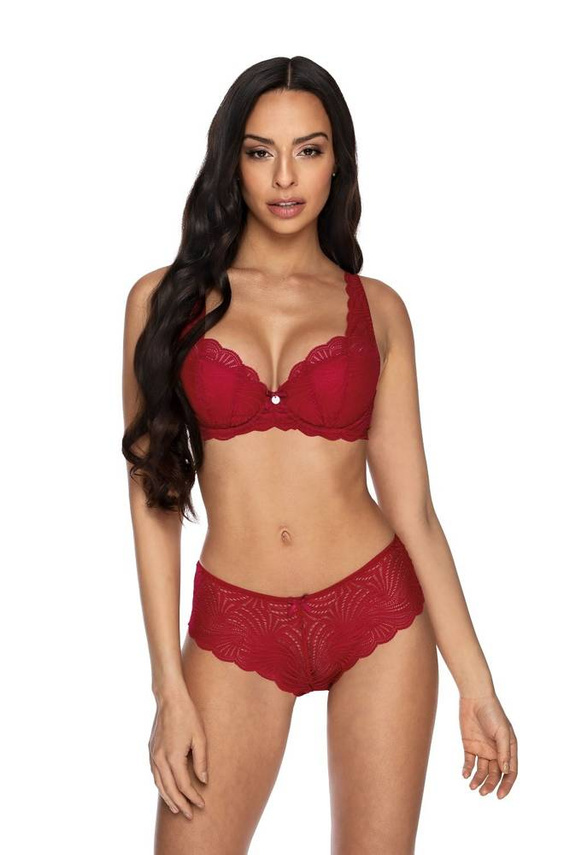 Biustonosz Usztywniany M-3343/22 Lou Mat czerwony