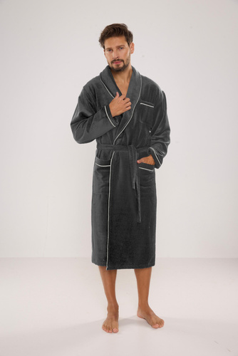 Szlafrok męski 735 Manuele Forex - grafit