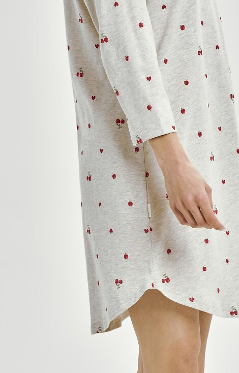 Taro Adele 3431 – damska koszula z bawełny, owocowy nadruk, rękaw 7/8