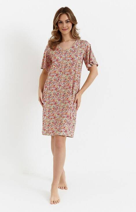 Koszula nocna z bawełny 458 Cana - czerwona