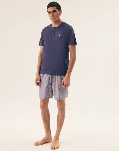 Piżama Męska 42789 Octave Henderson -granatowy