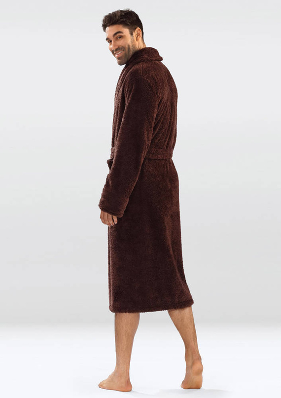 130 Podomka Szlafrok Męski Dkaren -czekolada